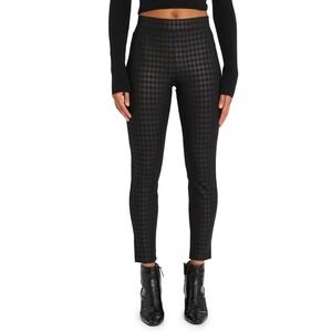 Sanctuary x Anthropologie Black Houndstooth Runway Leggings Coated Pants‎ Small